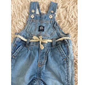 Baby B Gosh Denim Overalls 3m Gold Sparkle Belt Adjustable Straps